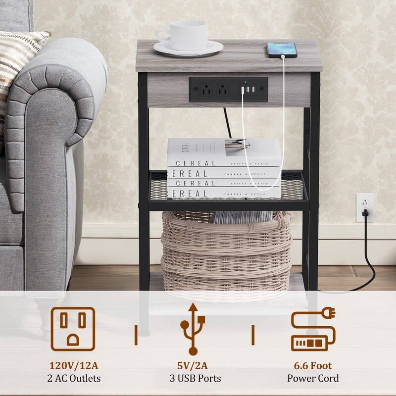 Nightstand with Charging Station
