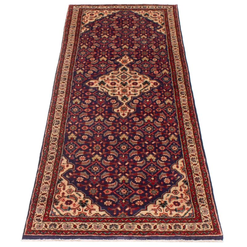 ECARPETGALLERY Hand-knotted Andelz Navy Wool Rug - 5'6 x 10'5