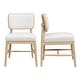 preview thumbnail 6 of 18, Christopher Knight Home - Dining Chair Wood and Rattan with Upholstered Seat, Armless Design, Breathable Cane Back