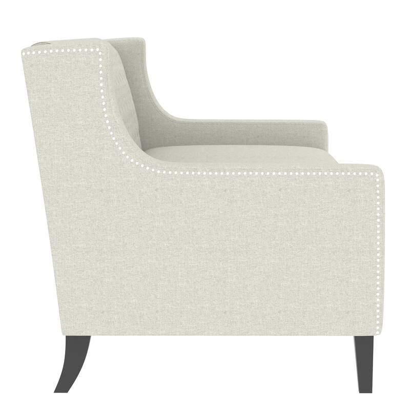 Mid-Century Modern 3-Seater Sofa with Button Tufted Backrest and Plush Cushions