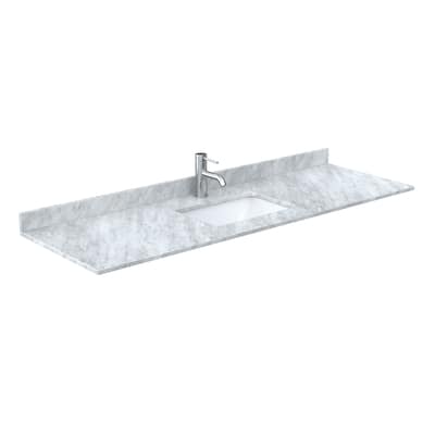 Wyndham Collection WCVVCA166STOPUNS-NAT 66" Marble Vanity Top with