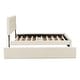 preview thumbnail 8 of 11, Queen Size Upholstered Platform Bed with Twin Size Trundle Wood Bed Frame & Drawers Storage Bed for Kids Teens Adults, Beige