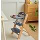 preview thumbnail 2 of 10, Wooden High Chair with Tray for Babies & Toddlers , Beech