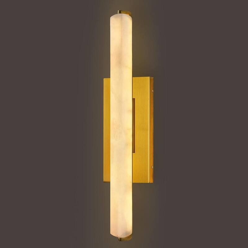 KAYLA Alabaster Wall Sconce, 19" Natural Marble Wall Sconce