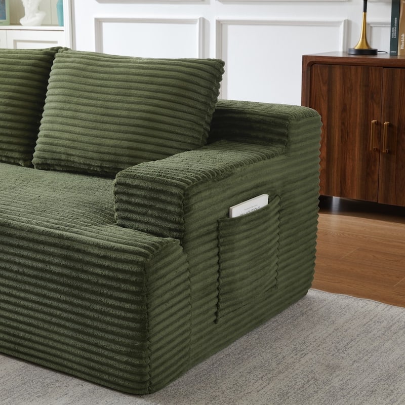 96.1" Modern L-Shaped Cloud Sectional Sofa, No Assembly Required