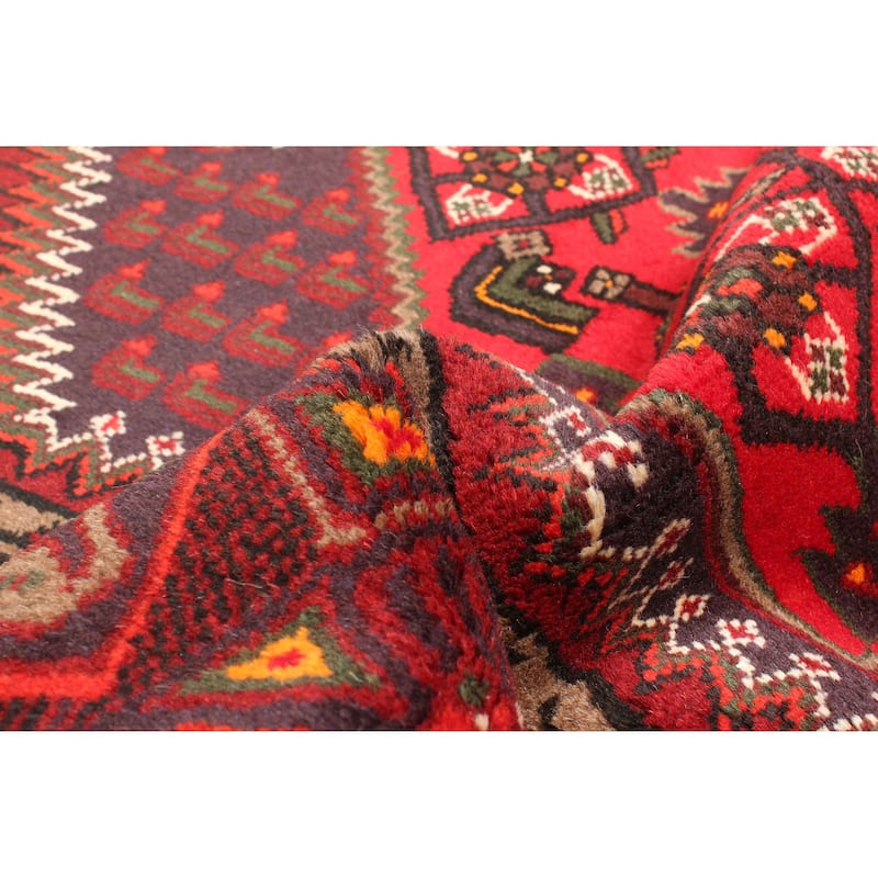 ECARPETGALLERY Hand-knotted Andelz Red Wool Rug - 4'0 x 6'4