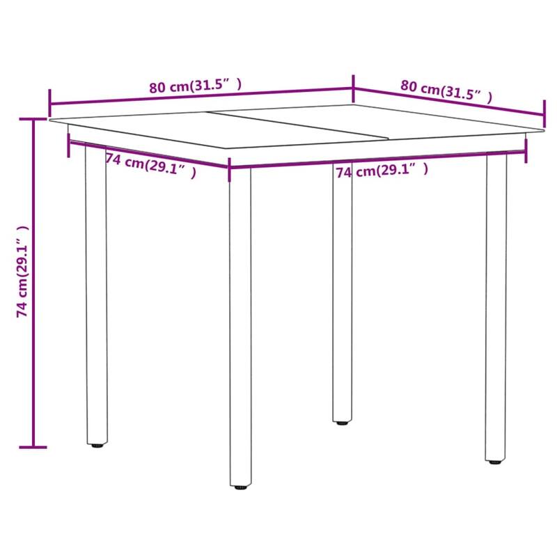 vidaXL Patio Dining Set Outdoor Dining Set Table and Chair Set for Garden