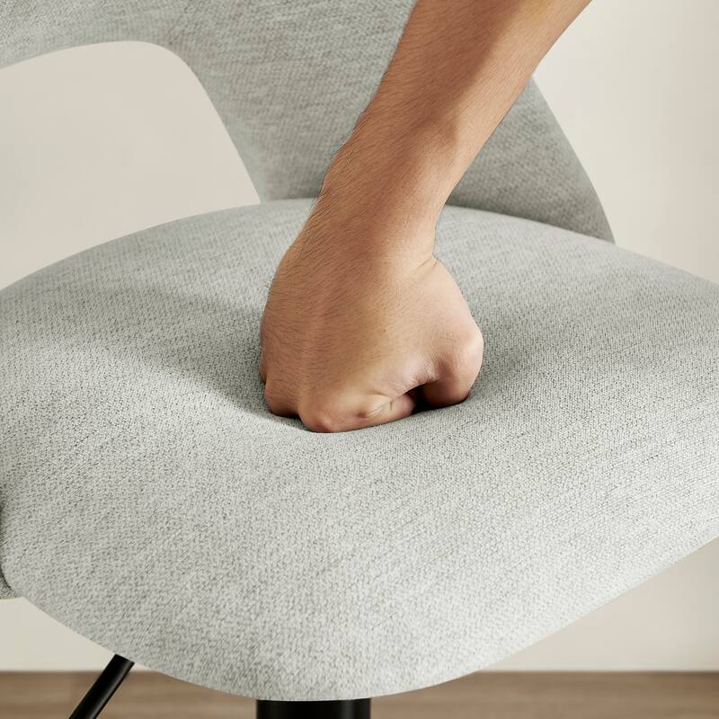 Roundhill Furniture Nuvia Contemporary Adjustable Barstool with Upholstered Swivel Seats, Set of 2