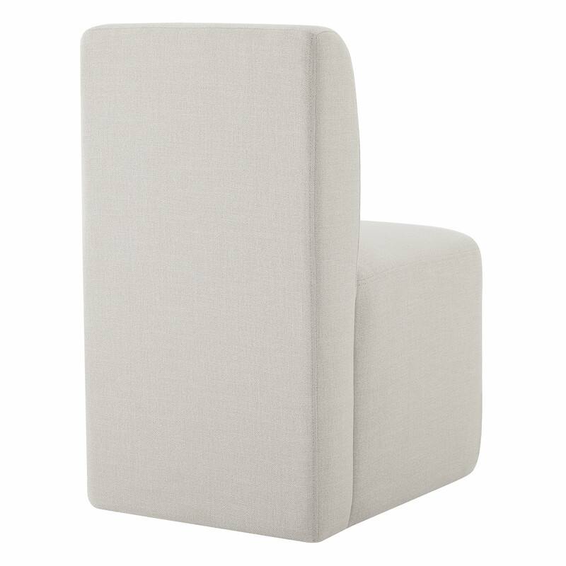 Spruce & Spring Charlotte Upholstered Dining Chairs with Casters Set of 2