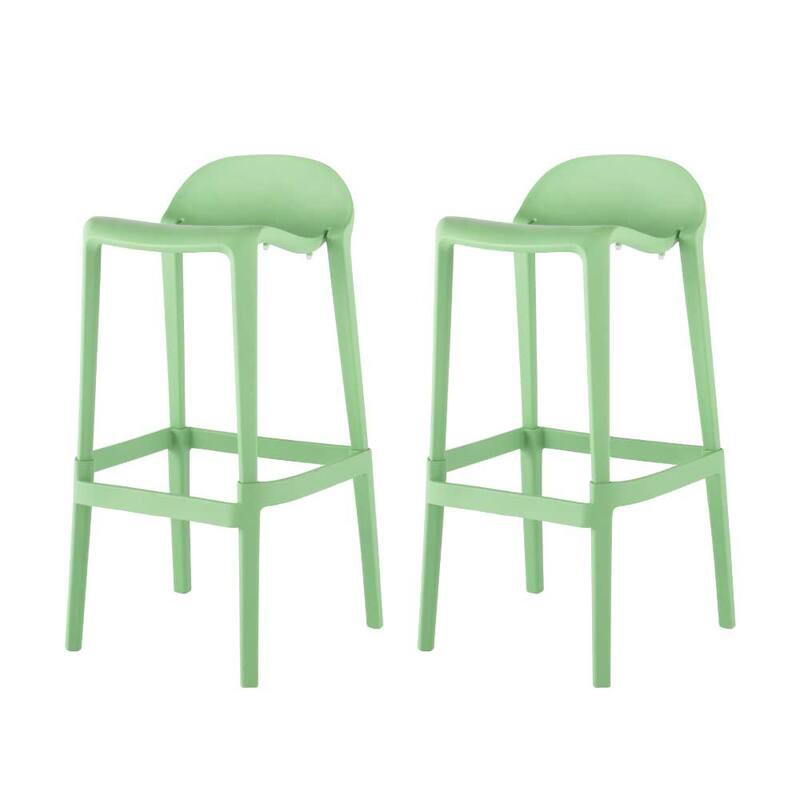 Lagoon Joyous Resin Bar Stool, Set of 2 - Green