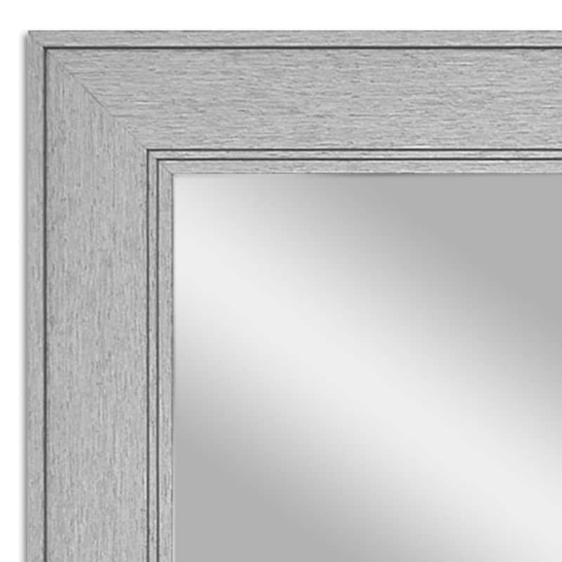 Frame My Mirror Brushed Silver Framed Vanity Mirror, Porter Design