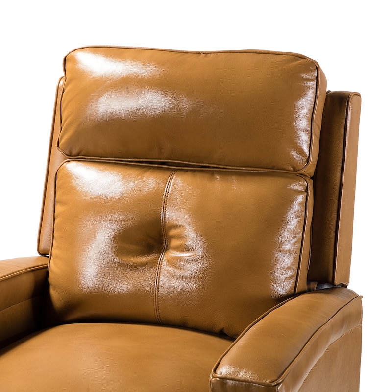 Gaspar Mid-Century Modern Pushback Recliner with Nailhead Trim by HULALA HOME
