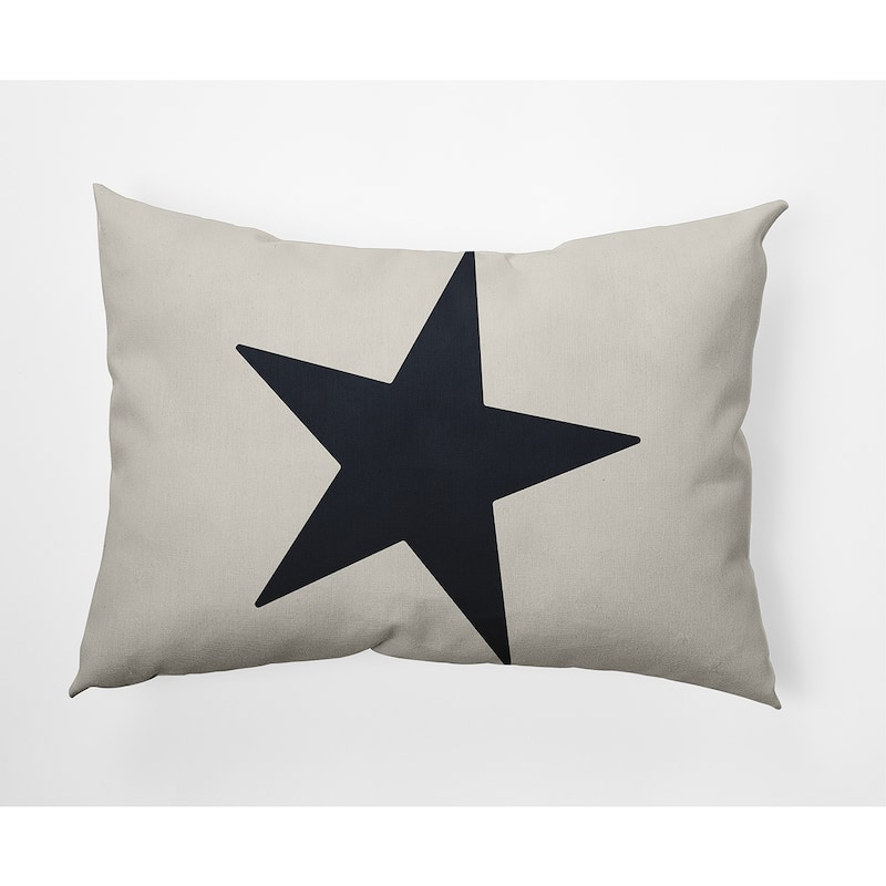 Big Star Nautical Indoor/Outdoor Throw Pillow - Shark Blue - 14" x 20"