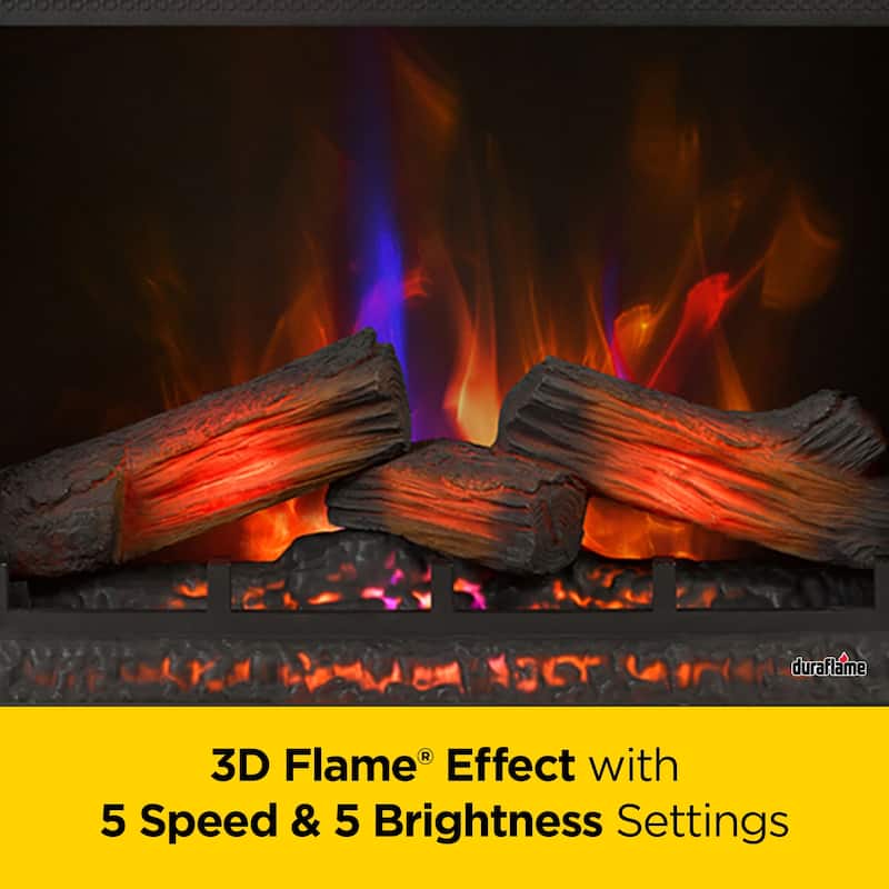 duraflame® Electric Fireplace TV Stand, Entertainment Center with Storage and Infrared Heater, Laurel Oak