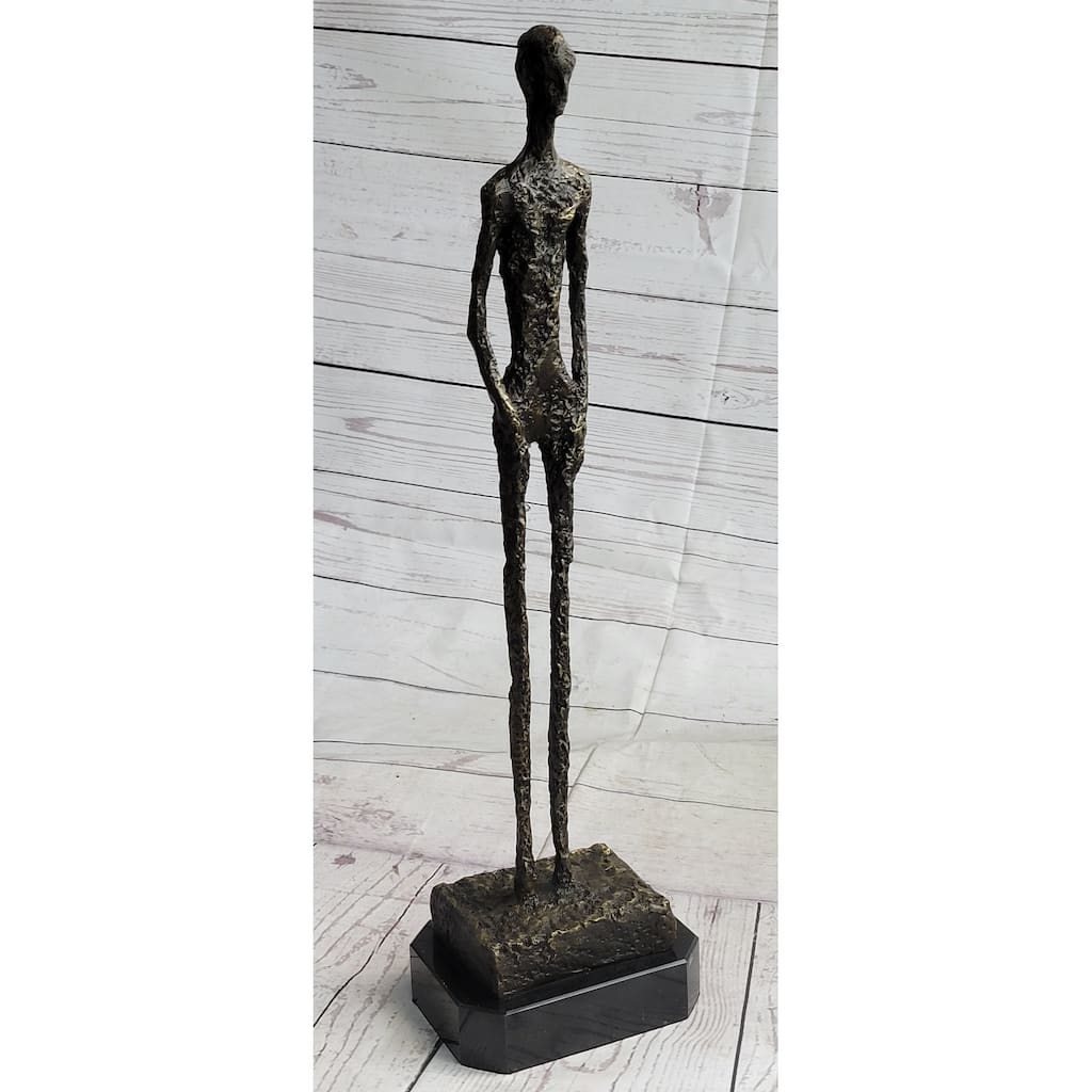 Alberto Giacometti Skinny Tall Stick Man Surrealist Bronze Sculpture Statue Figure