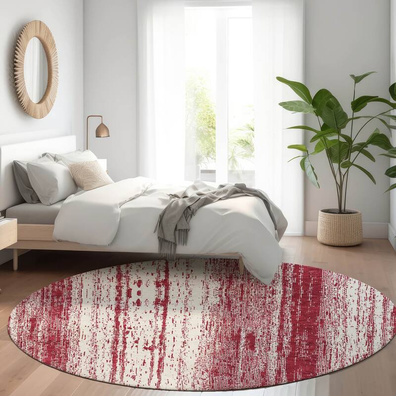 Machine Washable Indoor/ Outdoor Chantille Ombre Stripes Rug