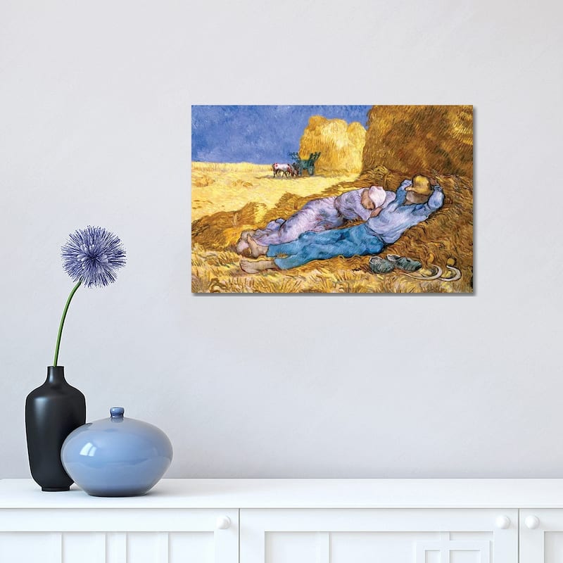 iCanvas "Noon, or The Siesta, after Millet, 1890 " by Vincent van Gogh Canvas Print - 12x18x1.5