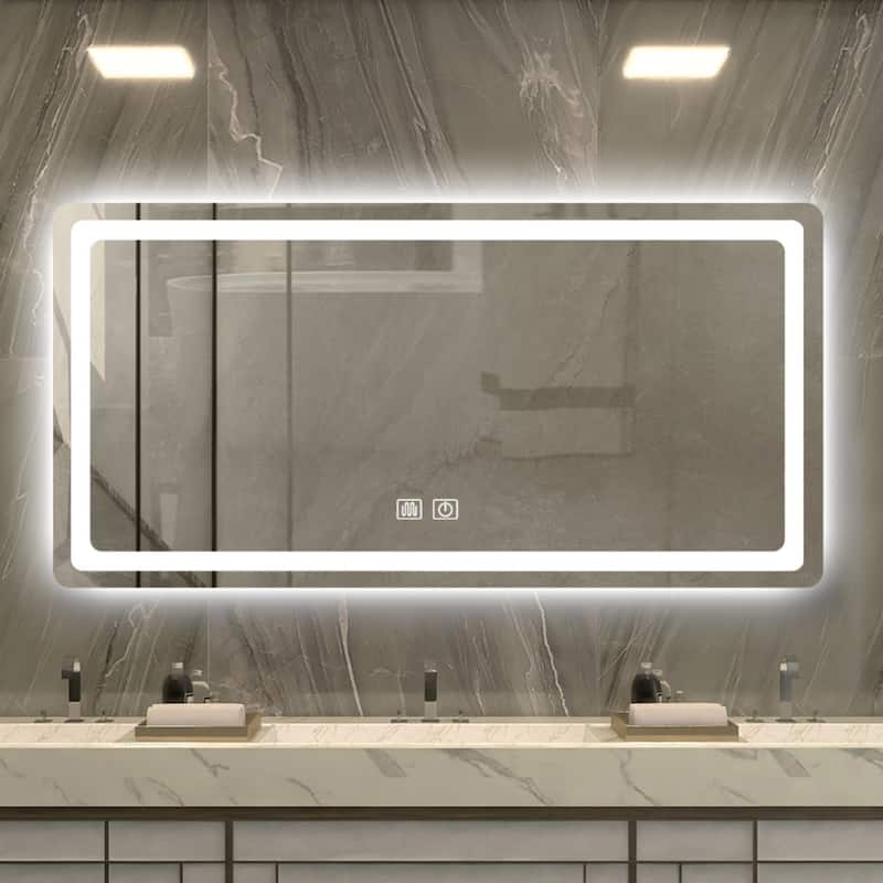 Rectangular Round Corner Bathroom Vanity Mirror