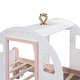 preview thumbnail 11 of 22, Twin Size Crown Princess Carriage Bed, Platform Car Bed with Stair