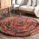preview thumbnail 13 of 12, Nuloom Ardelle Colorful Swirl Shag Area Rug 5'3" Round - Multi
