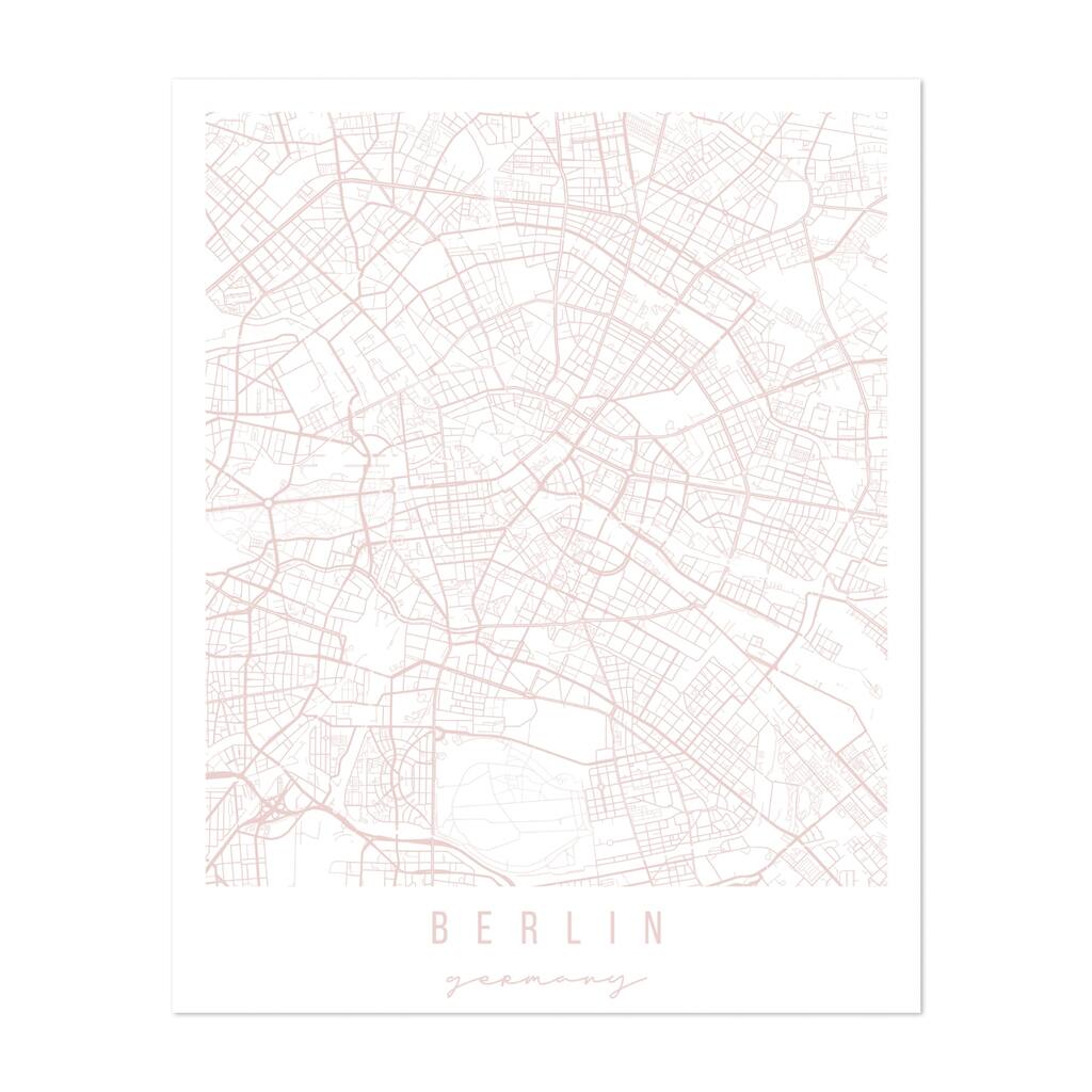 Berlin Germany Maps Minimal Unframed Wall Art Print/Poster