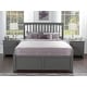 preview thumbnail 4 of 7, Mission King Platform Bed with Foot Board and 2 Drawers in Grey