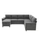 preview thumbnail 4 of 29, U-Shaped Convertible Sectional Sofa Bed with Storage Chaise by Harper&Bright Designs