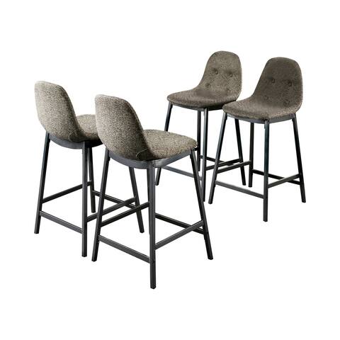 Furniture of America Brno Mid-Century Grey Counter Chairs Set of 4