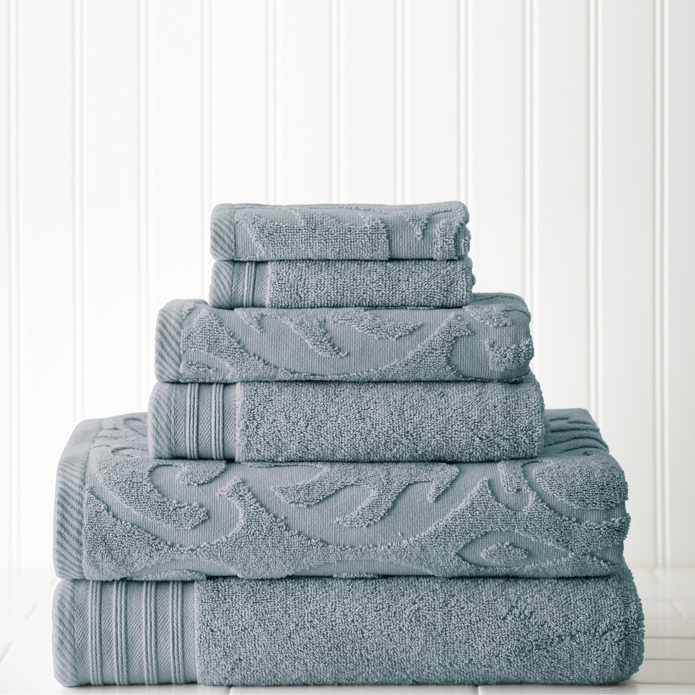 6 Piece Turkish Cotton Towel Set Melissa Linen Color: Light Blue
