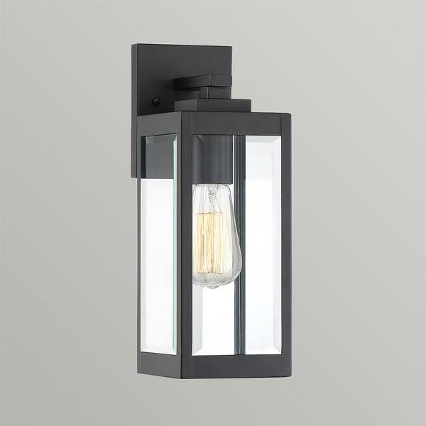 Ana Interiors One Light Outdoor Wall Lantern Westover Earth Black ...