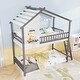 preview thumbnail 6 of 8, Costway Twin over Twin House Bunk Bed with Roof Ladder & Full-length - See Details