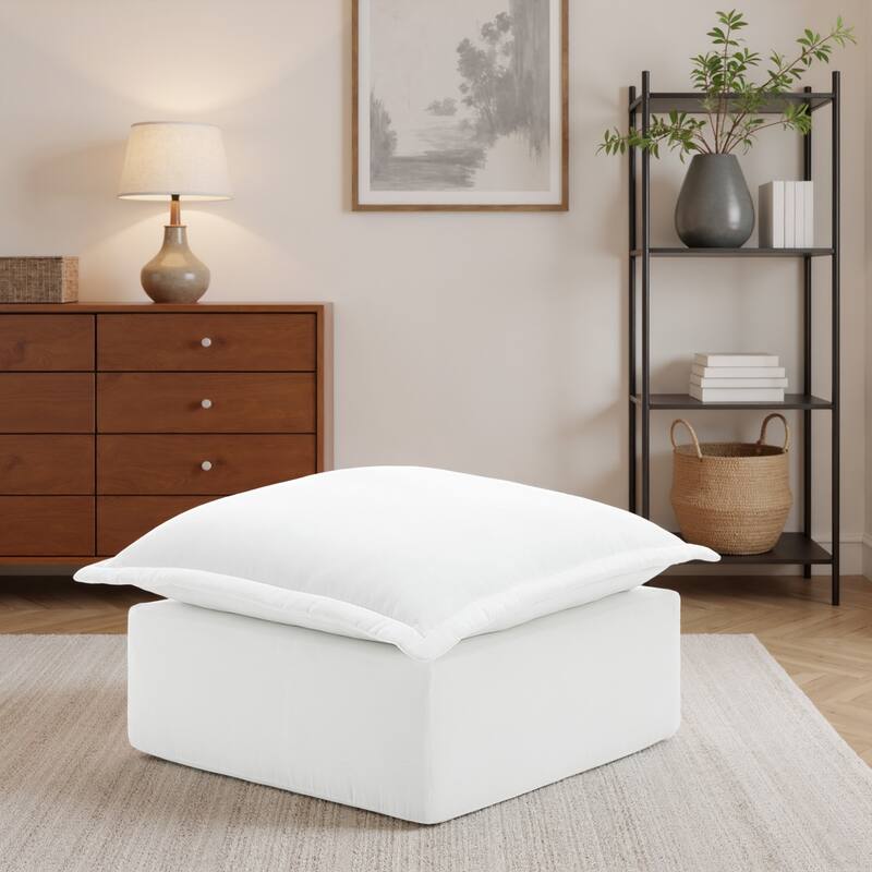 Comfy Cloud Chenille Upholstered Modular Sectional Ottoman
