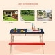 preview thumbnail 7 of 9, Outsunny Kids Picnic Table Set with Wooden Bench & Sandbox Kitchen Toys Faucet Water Pump 37" x 35" x 20" - 37" x 35" x 20"