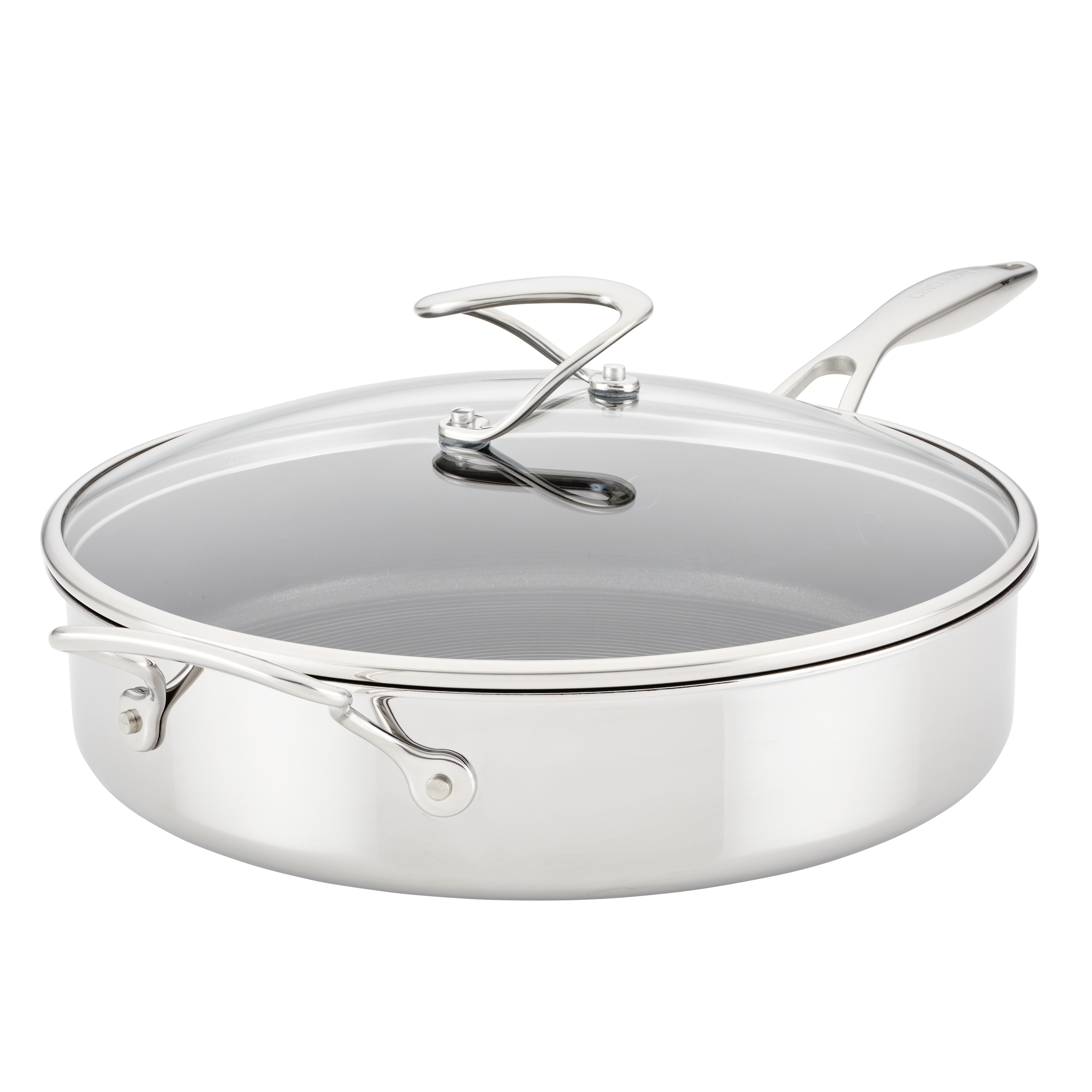 Circulon Clad Stainless Steel Saucepan with Glass Lid and Hybrid
