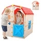 preview thumbnail 2 of 18, Costway Outdoor Kids Playhouse with Openable Door Windows for Home - See Details Blue