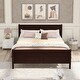 preview thumbnail 2 of 7, Full Size Wood Platform Bed with Headboard and Footboard, Solid Pine Frame with Wooden Slat Support for Durable