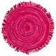 preview thumbnail 16 of 69, SAFAVIEH Handmade Braided Libby Country Cotton Rug with Fringe 4' Round - Pink/Fuchsia