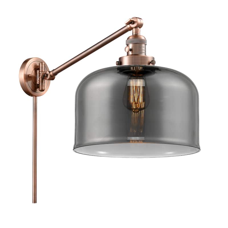 Innovations Lighting X-Large Bell Single Light 13" Tall Bathroom - Antique Copper / Smoked