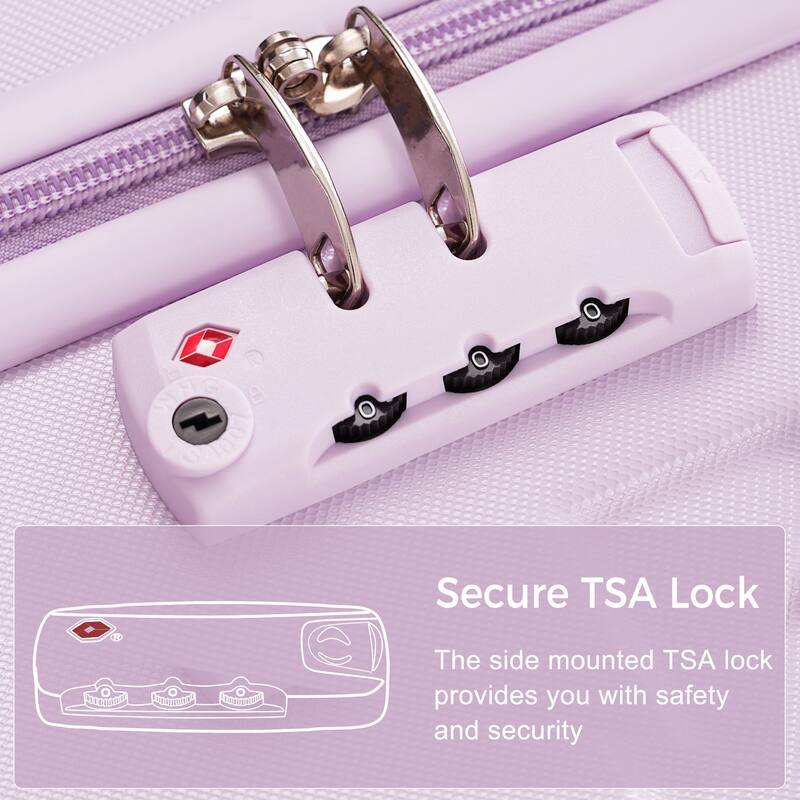 New Model ABS Hardshell 3 Piece Luggage Sets, Lightweight Durable Suitcase with Spinner Wheels and TSA Lock, for Travel