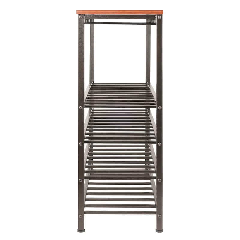 Michelle 40-Bottle Wine Rack, Antique Bronze - Antique Bronze - 38.03 x 14.02 x 36.42 inches