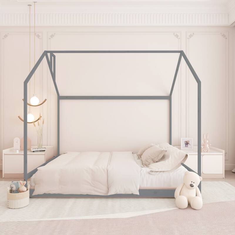 Full Size House Bed Wood Bed