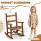 preview thumbnail 36 of 38, 16 In. Kids Classic Solid Poplar Wood Rocking Chair, Egg-Shaped Seat For Ages 2–5 - 9' x 12'
