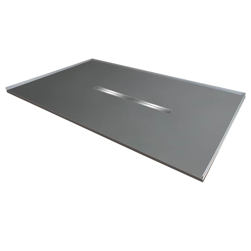 Transolid FZS7248C 70-7/8" x 47-1/2" Rectangular Shower Base with - Dark Grey