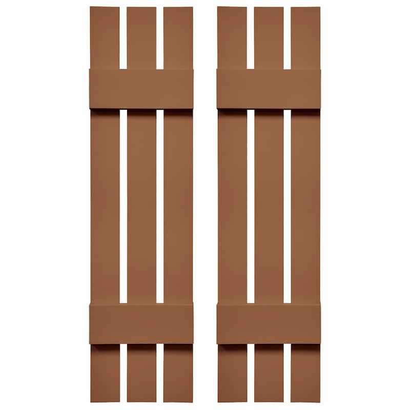 Builders Edge, Standard Three Board Spaced, Board-n-Batten Shutters, Includes Matching Installation Spikes (Per Pair)