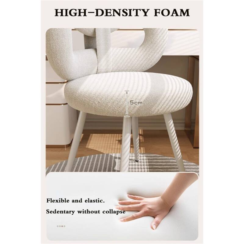 Fashion Art Leisure Chair Ergonomic Design with High-Density Foam Cushion.
