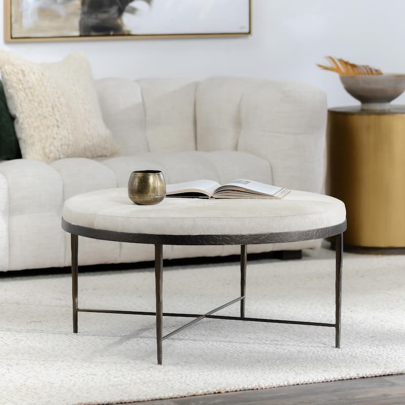 Classic Home Bose Leather Hide Coffee Table