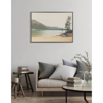 Kate and Laurel Sylvie Lake Tahoe Harbor Framed Canvas by Laura Evans