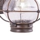 preview thumbnail 7 of 5, VAXCEL Chatham 13.5 in. H 1-Light Burnished Bronze Coastal Outdoor Wall Sconce, Steel, Clear Seeded Glass Shade