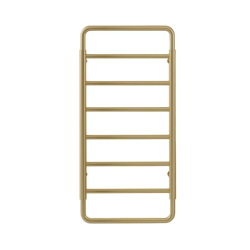 Ivy 8-Bar Electric Towel Warmer In Brushed Gold - 19.69" x 40.94" x 4.45"