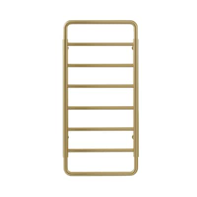Ivy 8-Bar Electric Towel Warmer In Brushed Gold - 19.69" x 40.94" x 4.45"